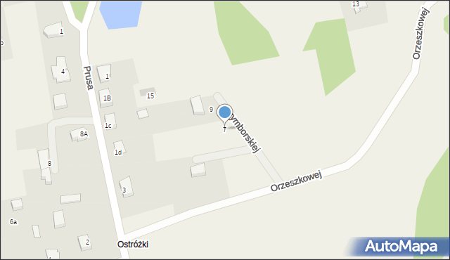 Ostróżki, Szymborskiej Wisławy, 7, mapa Ostróżki