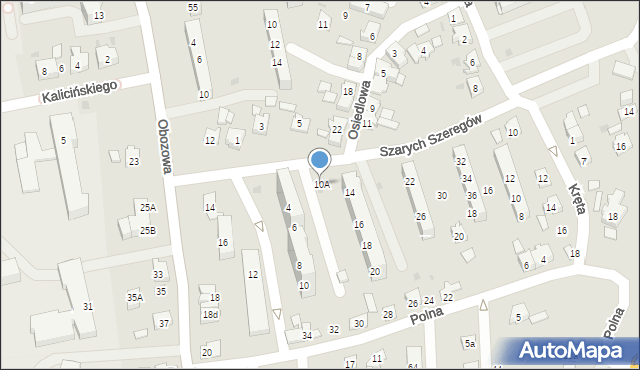 Oświęcim, Szarych Szeregów, 10A, mapa Oświęcimia