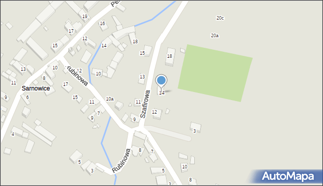 Otmuchów, Szafirowa, 14, mapa Otmuchów