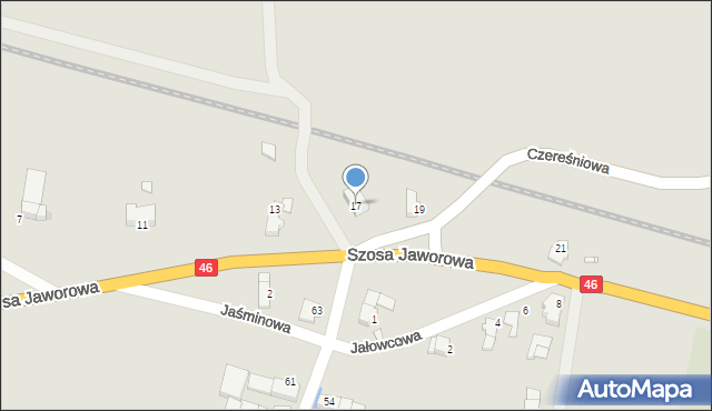 Otmuchów, Szosa Jaworowa, 17, mapa Otmuchów