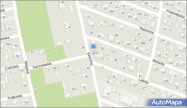 Otwock, Szkolna, 25, mapa Otwock