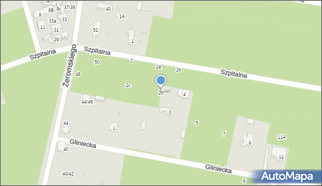 Otwock, Szpitalna, 2d, mapa Otwock