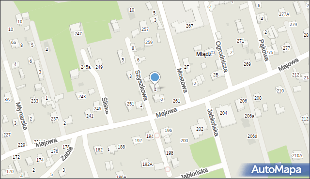 Otwock, Szyszkowa, 4, mapa Otwock