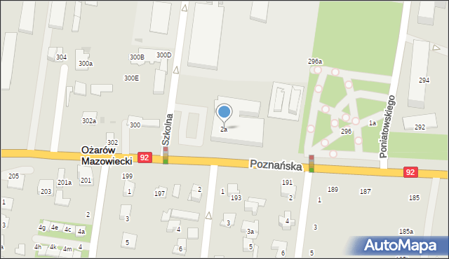 Ożarów Mazowiecki, Szkolna, 2a, mapa Ożarów Mazowiecki