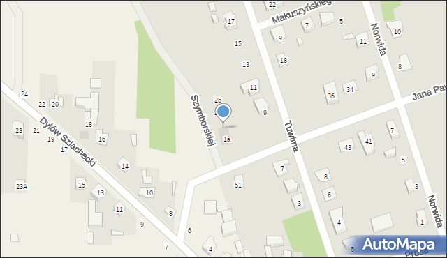 Pajęczno, Szymborskiej Wisławy, 1b, mapa Pajęczno