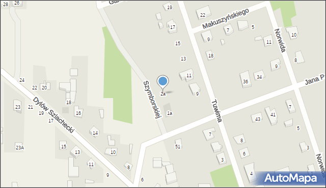 Pajęczno, Szymborskiej Wisławy, 2a, mapa Pajęczno