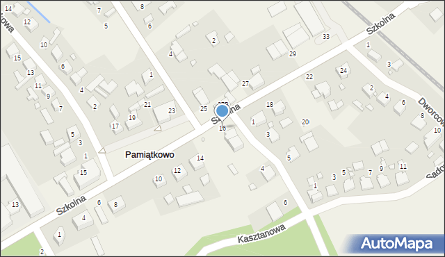 Pamiątkowo, Szkolna, 16, mapa Pamiątkowo