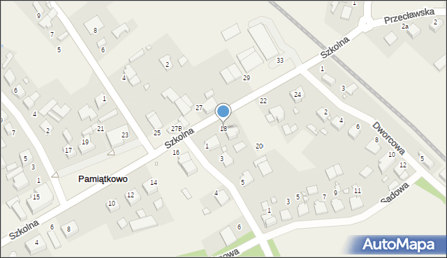 Pamiątkowo, Szkolna, 18, mapa Pamiątkowo