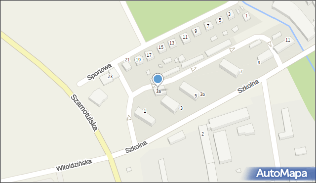 Pamiątkowo, Szkolna, 3a, mapa Pamiątkowo