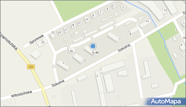 Pamiątkowo, Szkolna, 5, mapa Pamiątkowo