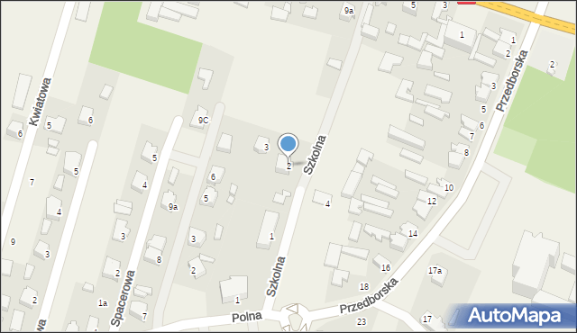 Paradyż, Szkolna, 2, mapa Paradyż