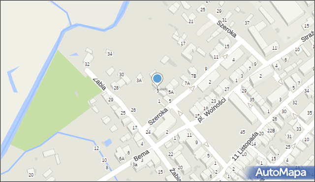 Parczew, Szeroka, 3, mapa Parczew