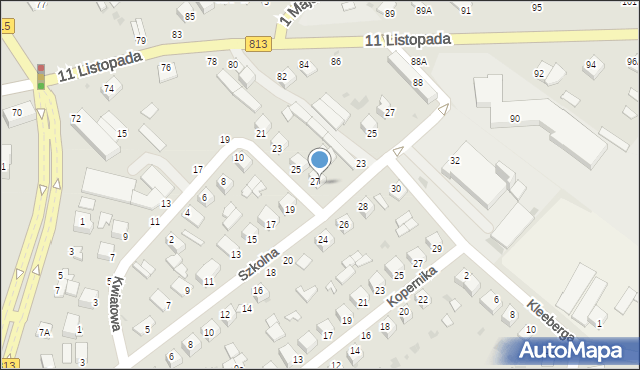 Parczew, Szkolna, 21, mapa Parczew