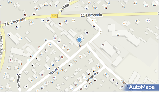 Parczew, Szkolna, 23, mapa Parczew