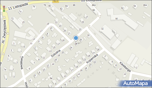 Parczew, Szkolna, 26, mapa Parczew