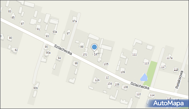 Parznice, Szlachecka, 101a, mapa Parznice