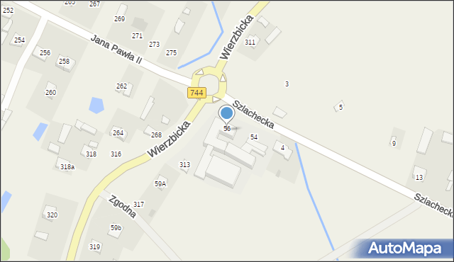 Parznice, Szlachecka, 2, mapa Parznice