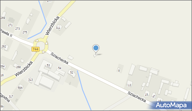 Parznice, Szlachecka, 5, mapa Parznice