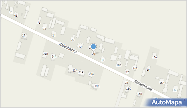 Parznice, Szlachecka, 85, mapa Parznice