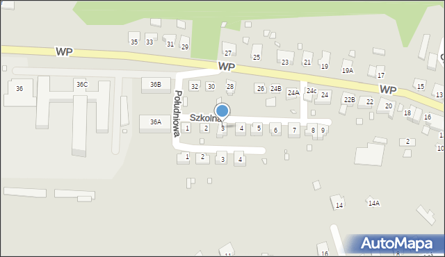 Pasłęk, Szkolna, 3, mapa Pasłęk