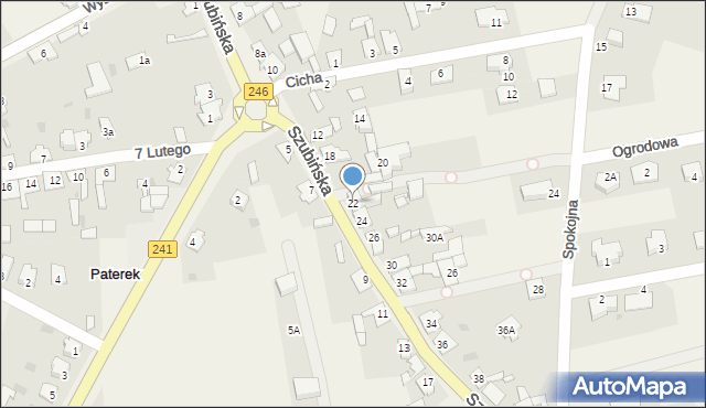 Paterek, Szubińska, 22, mapa Paterek