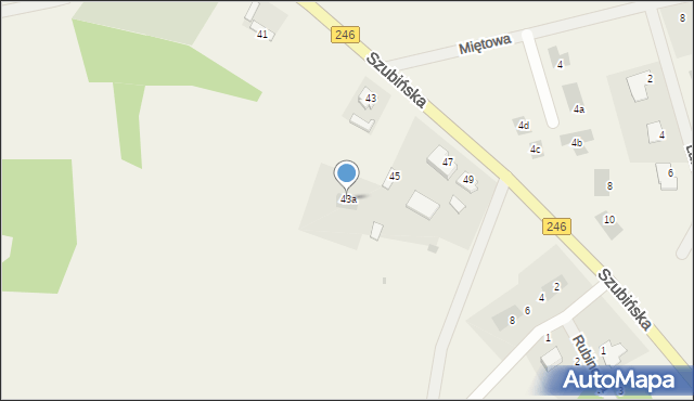 Paterek, Szubińska, 43a, mapa Paterek