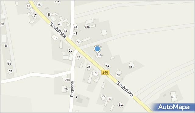 Paterek, Szubińska, 52A, mapa Paterek