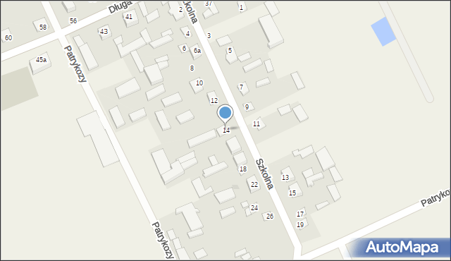 Patrykozy, Szkolna, 14, mapa Patrykozy