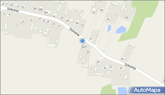 Pawłów, Szkolna, 24, mapa Pawłów