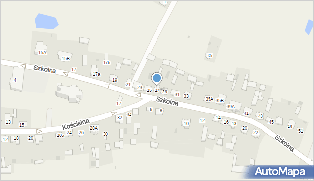 Pawłów, Szkolna, 27, mapa Pawłów