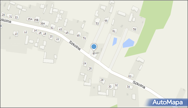 Pawłów, Szkolna, 57, mapa Pawłów