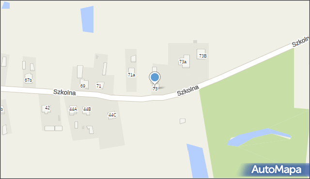 Pawłów, Szkolna, 73, mapa Pawłów