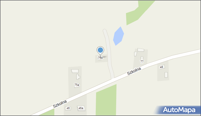 Pawłów, Szkolna, 75b, mapa Pawłów