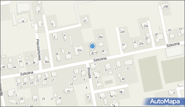 Pawłowice, Szkolna, 30, mapa Pawłowice