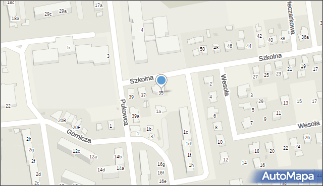 Pawłowice, Szkolna, 35, mapa Pawłowice