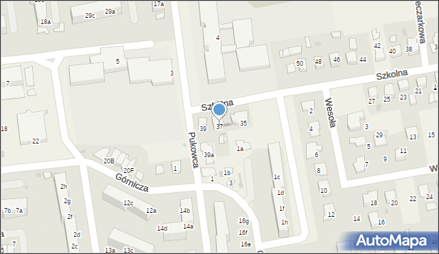Pawłowice, Szkolna, 37, mapa Pawłowice