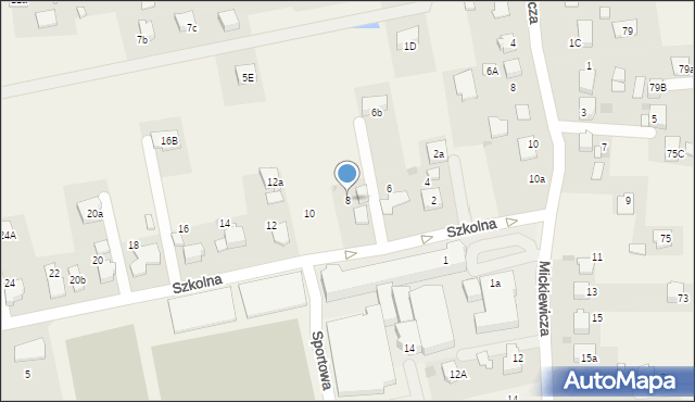 Pawłowice, Szkolna, 8, mapa Pawłowice