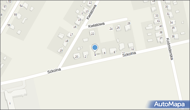 Pawonków, Szkolna, 4, mapa Pawonków