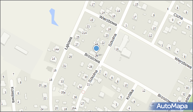 Pecna, Szkolna, 26, mapa Pecna