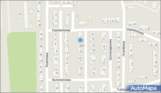 Piaseczno, Szafirowa, 23, mapa Piaseczno