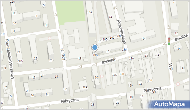 Piaseczno, Szkolna, 16A, mapa Piaseczno