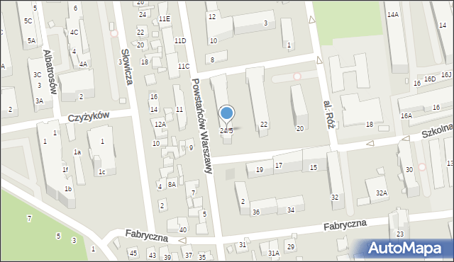 Piaseczno, Szkolna, 24/5, mapa Piaseczno