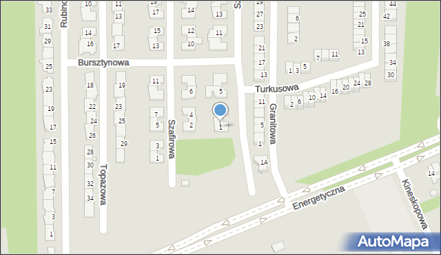 Piaseczno, Szmaragdowa, 1, mapa Piaseczno