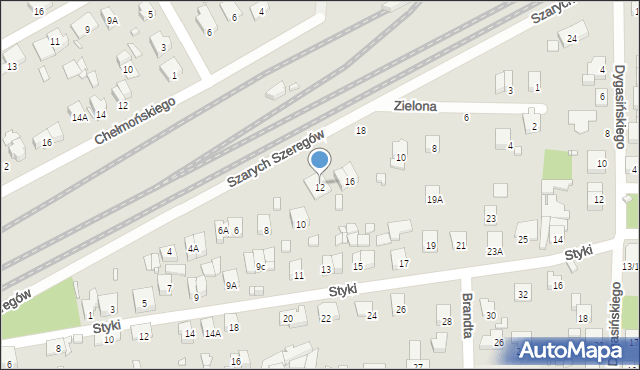 Piastów, Szarych Szeregów, 14, mapa Piastów