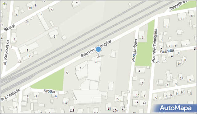 Piastów, Szarych Szeregów, 2A, mapa Piastów