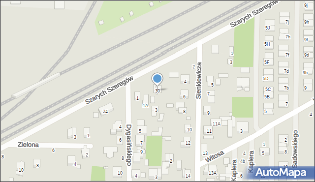 Piastów, Szarych Szeregów, 30, mapa Piastów