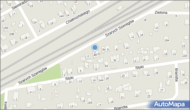 Piastów, Szarych Szeregów, 4A, mapa Piastów