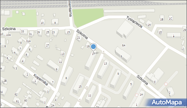 Piechowice, Szkolna, 17, mapa Piechowice