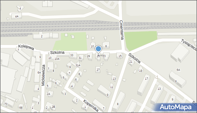 Piechowice, Szkolna, 25, mapa Piechowice