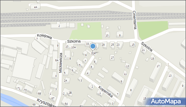 Piechowice, Szkolna, 31A, mapa Piechowice